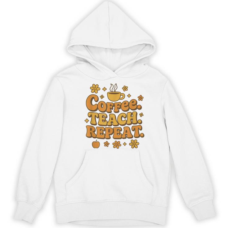Groovy Coffee Teach Repeat Retro Teacher Women's Hoodie, novelty gifts, funny gifts Groovy Coffee Teach Repeat Retro Teacher Women's Hoodie, novelty gifts, funny gifts