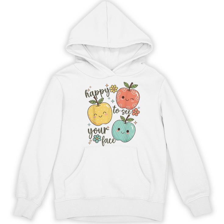 Happy To See Your Face Teacher Apple Women's Hoodie, novelty gifts, funny gifts Happy To See Your Face Teacher Apple Women's Hoodie, novelty gifts, funny gifts