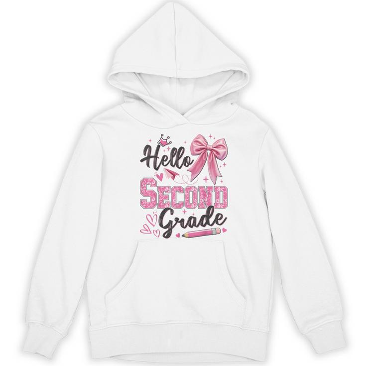 Hello Second Grade First Day Of School Coquette Teacher Girl Women's Hoodie, novelty gifts, funny gifts Hello Second Grade First Day Of School Coquette Teacher Girl Women's Hoodie, novelty gifts, funny gifts
