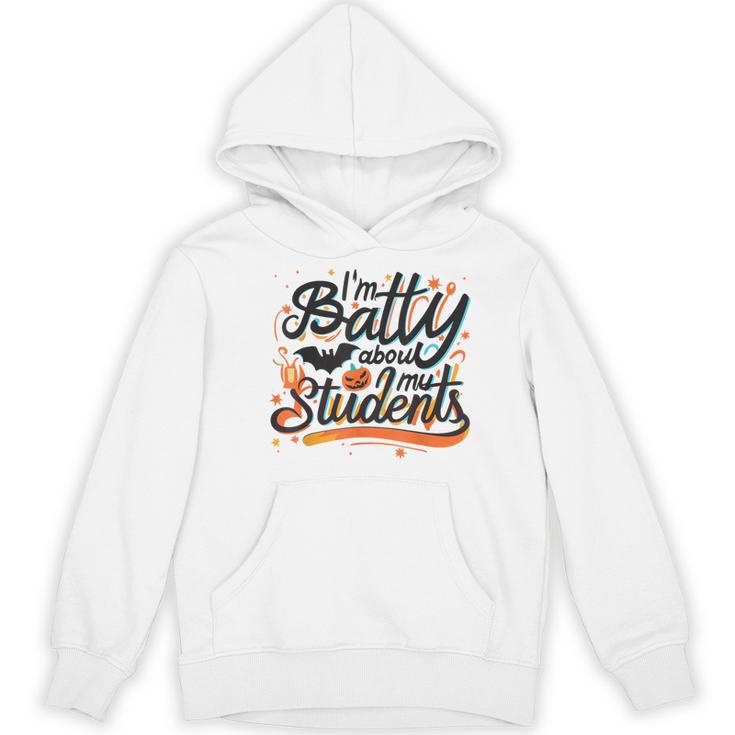 I'm Batty About My Students Watercolor Bat Teacher Halloween Women's Hoodie, novelty gifts, funny gifts I'm Batty About My Students Watercolor Bat Teacher Halloween Women's Hoodie, novelty gifts, funny gifts