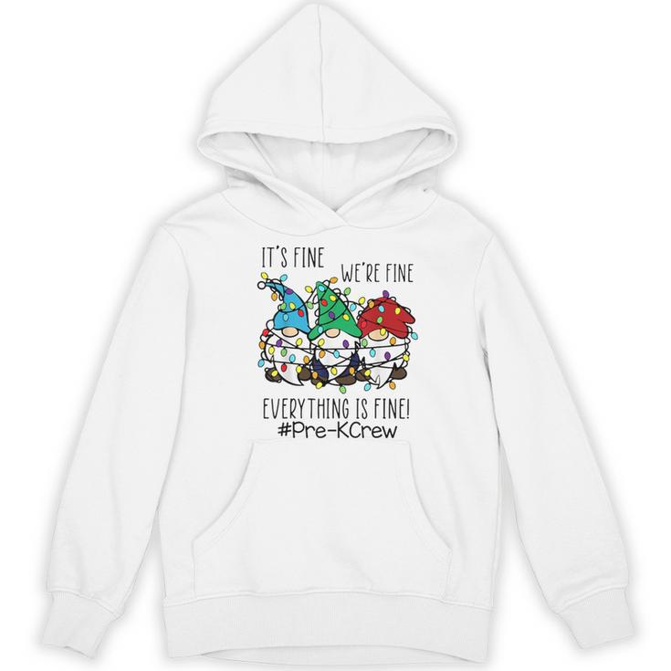 It's Fine We'Re Fine Gnome Pre-K Teacher Christmas Light For Men Women Women's Hoodie, novelty gifts, funny gifts It's Fine We'Re Fine Gnome Pre-K Teacher Christmas Light For Men Women Women's Hoodie, novelty gifts, funny gifts