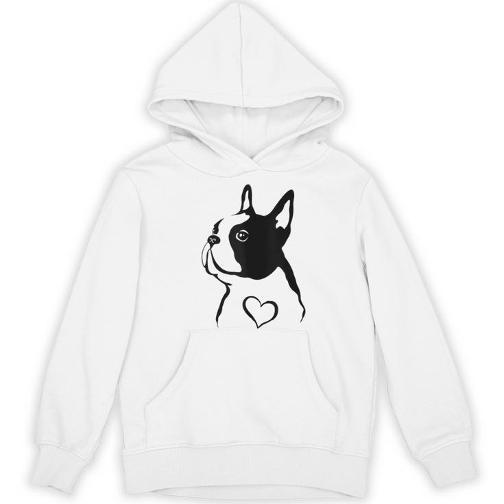 I Love My Boston Terrier Dog With Heart Women's Hoodie, novelty gifts, funny gifts