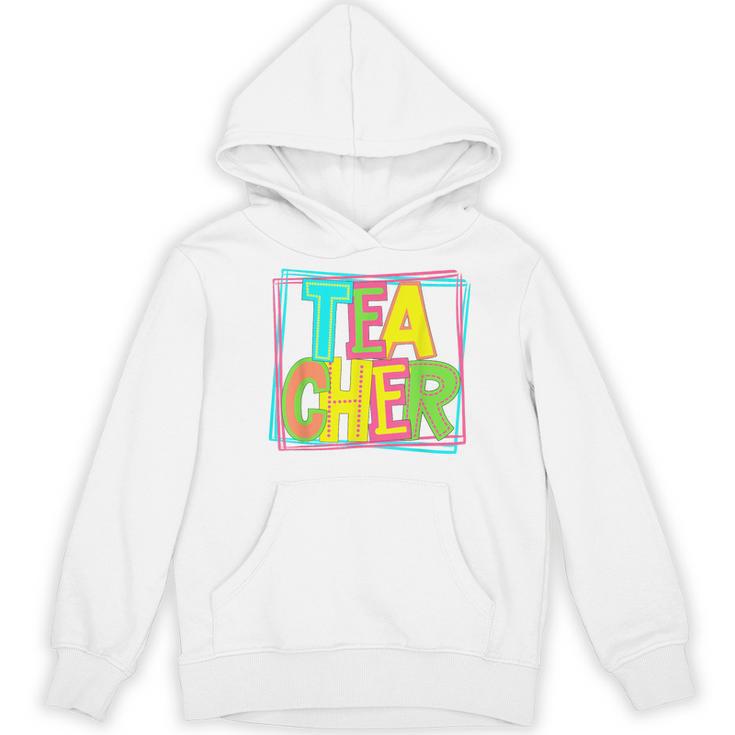 Neon Retro Teacher Cute Teacher Team New Teacher Back To Sch Women's Hoodie, novelty gifts, funny gifts Neon Retro Teacher Cute Teacher Team New Teacher Back To Sch Women's Hoodie, novelty gifts, funny gifts