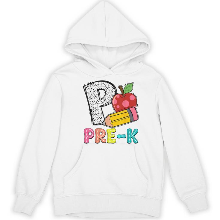 P Is For Pre-K Teacher Pencil Apple Back To School Women's Hoodie, novelty gifts, funny gifts P Is For Pre-K Teacher Pencil Apple Back To School Women's Hoodie, novelty gifts, funny gifts