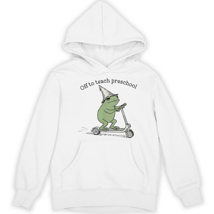Pre K Grade Teacher Frog Back To School Preschool Women's Hoodie, novelty gifts, funny gifts