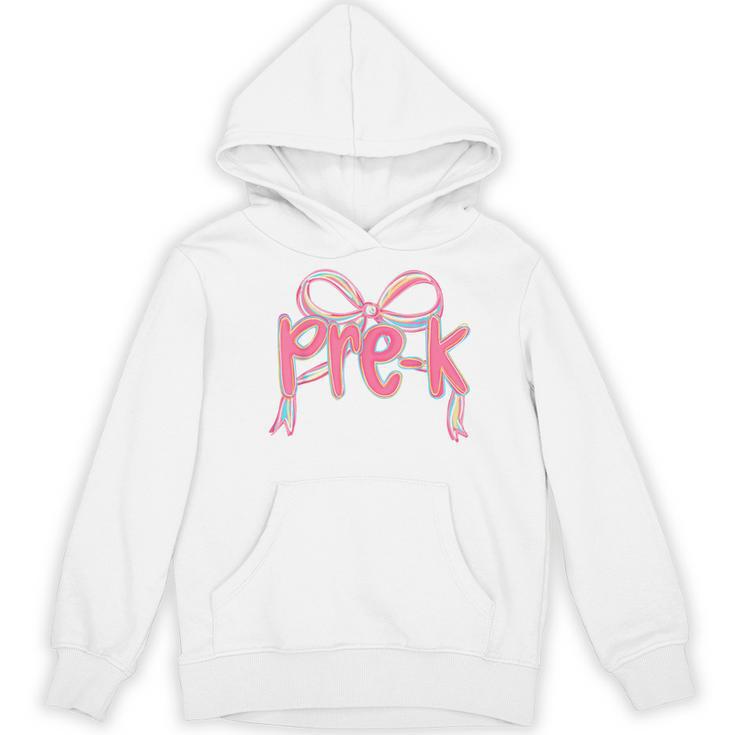 Preppy Pre k Back To School Pre-k Teachers Girls Cute Bow Women's Hoodie, novelty gifts, funny gifts Preppy Pre k Back To School Pre-k Teachers Girls Cute Bow Women's Hoodie, novelty gifts, funny gifts