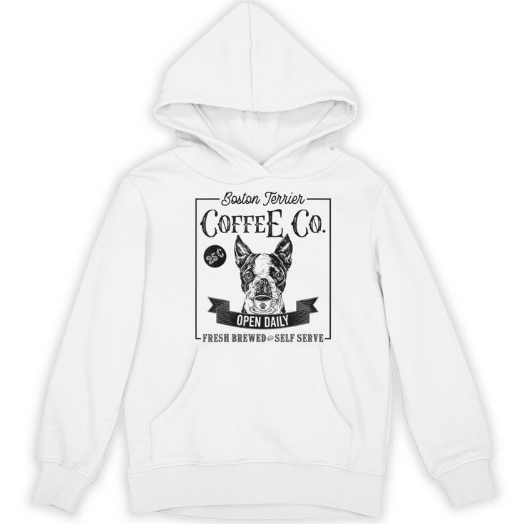 Retro Boston Terrier Coffee Dog Mom Coffee Lover Women's Hoodie, novelty gifts, funny gifts