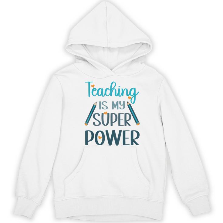 Retro Groovy Teaching Is My Super Power Teacher's Present Men Women Women's Hoodie, novelty gifts, funny gifts