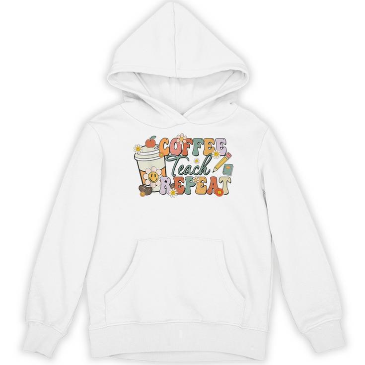 Retro Grovvy Coffee Teach Repeat Teacher Women's Hoodie, novelty gifts, funny gifts Retro Grovvy Coffee Teach Repeat Teacher Women's Hoodie, novelty gifts, funny gifts