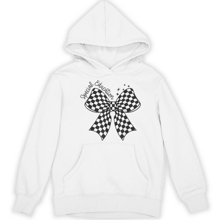 Retro Special Education Squad Coquette Bow SPED Teacher Women's Hoodie, novelty gifts, funny gifts Retro Special Education Squad Coquette Bow SPED Teacher Women's Hoodie, novelty gifts, funny gifts