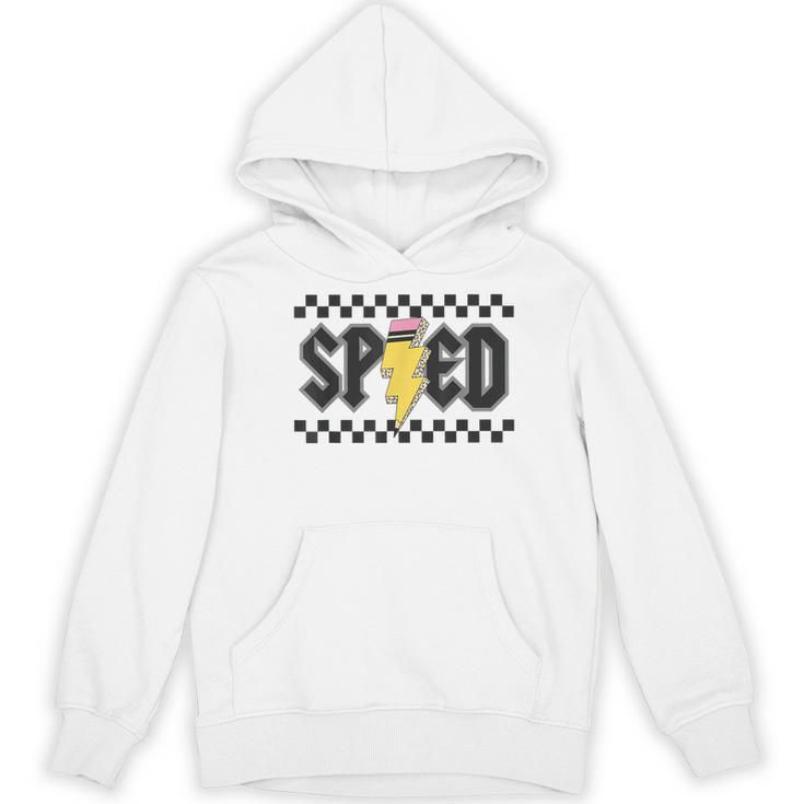 Retro SPED Teacher Pencil Lightning Bolt Back To School Women's Hoodie, novelty gifts, funny gifts Retro SPED Teacher Pencil Lightning Bolt Back To School Women's Hoodie, novelty gifts, funny gifts