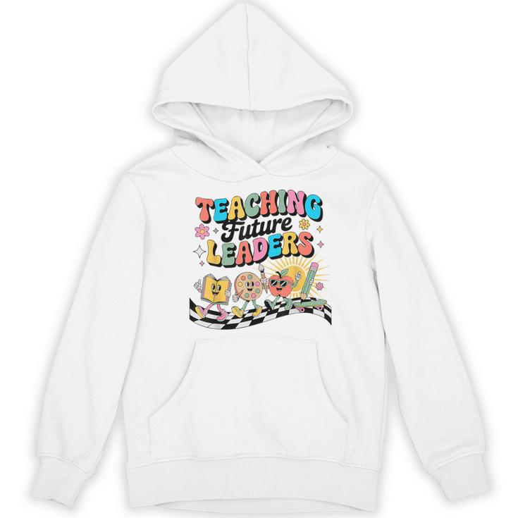 Retro Teaching Future Leaders Groovy Teacher Back To School Women's Hoodie, novelty gifts, funny gifts
