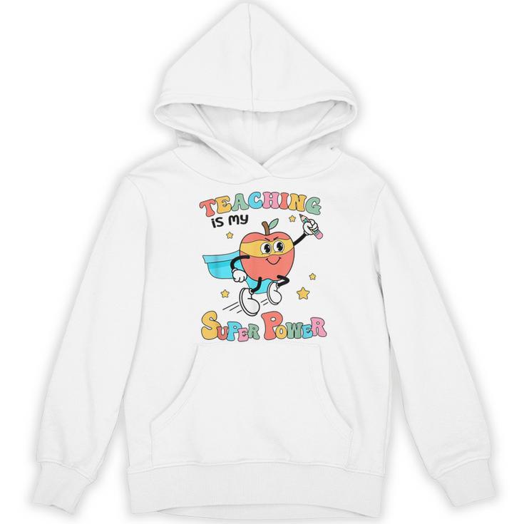 Retro Teaching Is My Superpower Apple Teacher Appreciation Women's Hoodie, novelty gifts, funny gifts Retro Teaching Is My Superpower Apple Teacher Appreciation Women's Hoodie, novelty gifts, funny gifts