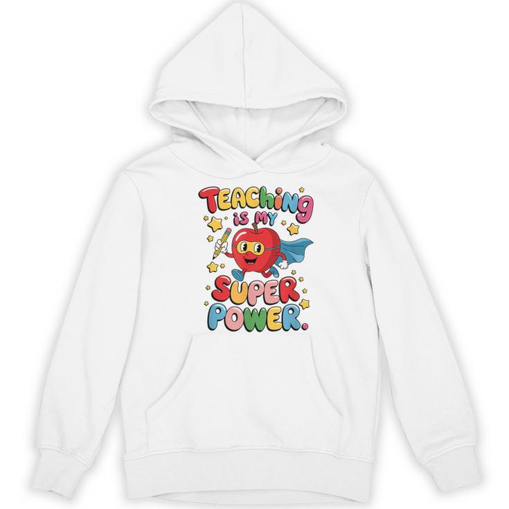 Retro Teaching Is My Superpower Apple Teacher Appreciation Women's Hoodie, novelty gifts, funny gifts Retro Teaching Is My Superpower Apple Teacher Appreciation Women's Hoodie, novelty gifts, funny gifts