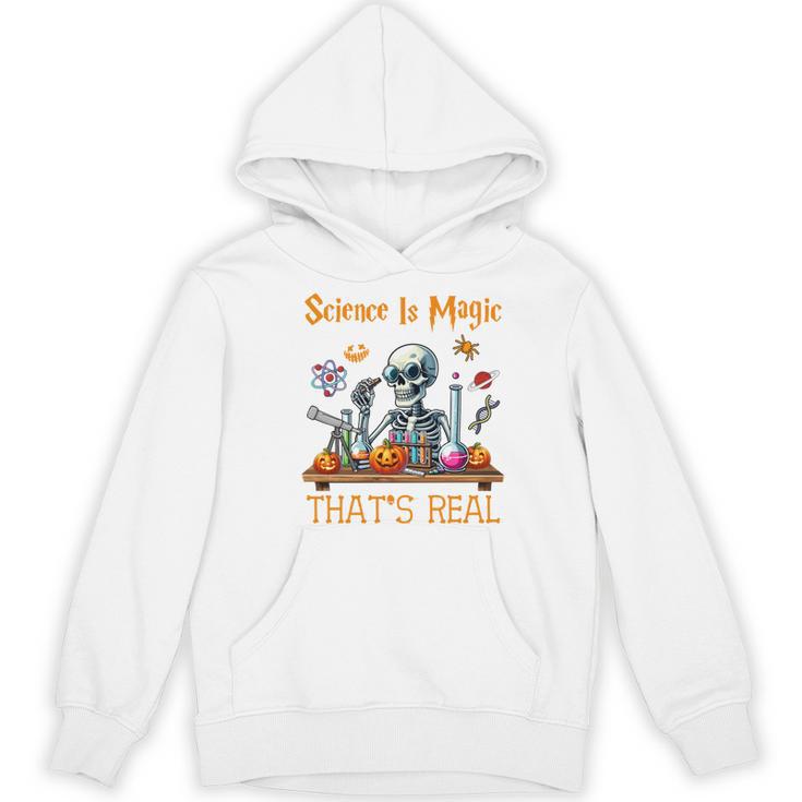 Science Is Magic Halloween Skeleton Students Teacher Women's Hoodie, novelty gifts, funny gifts