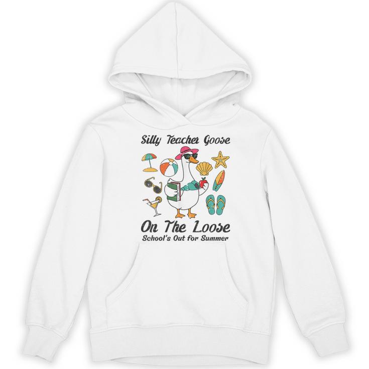 Silly Teacher Goose On The Loose School Out Summer Women Men Women's Hoodie, novelty gifts, funny gifts