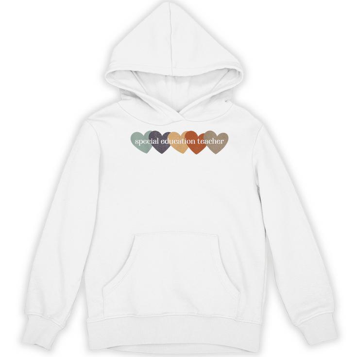 Special Education Teacher Heart Back To School Teach Rainbow Men Women Girls Kids Women's Hoodie, novelty gifts, funny gifts