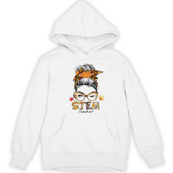 STEM Teacher Messy Bun Fall Vibes Autumn Thanksgiving Men Women Women's Hoodie, novelty gifts, funny gifts STEM Teacher Messy Bun Fall Vibes Autumn Thanksgiving Men Women Women's Hoodie, novelty gifts, funny gifts