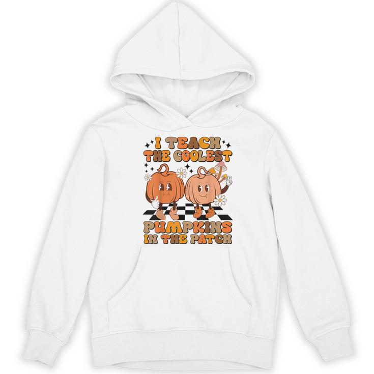 I Teach The Coolest Pumpkins In The Patch Teacher Halloween Women's Hoodie, novelty gifts, funny gifts