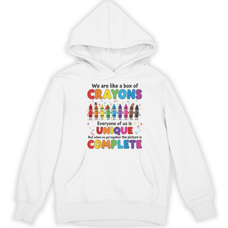 Teacher We Are Like a Box Of Crayons Back To School Women's Hoodie, novelty gifts, funny gifts Teacher We Are Like a Box Of Crayons Back To School Women's Hoodie, novelty gifts, funny gifts