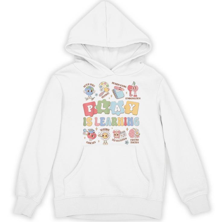 Teacher Groovy Play Is Learning Back To School Women's Hoodie, novelty gifts, funny gifts