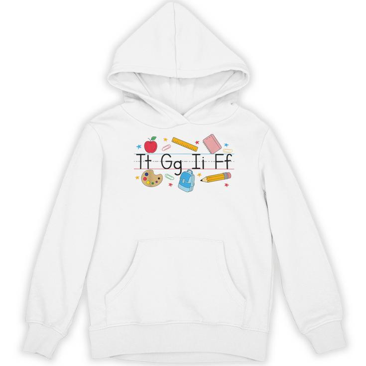 TGIF Teacher Alphabet Kindergarten Teacher Appreciation Women's Hoodie, novelty gifts, funny gifts