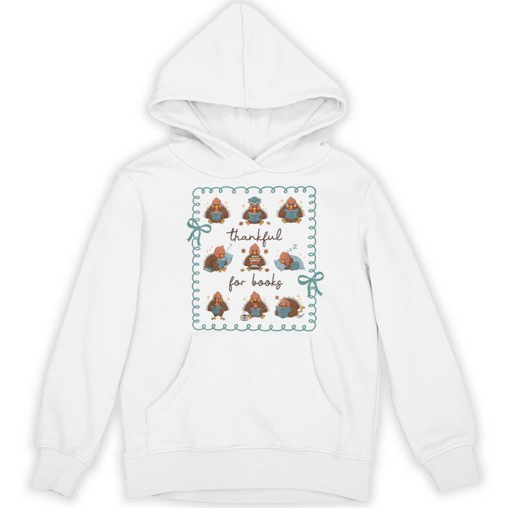 Thankful For Books Turkey Reading Book Lovers Fall Teacher Women's Hoodie, novelty gifts, funny gifts Thankful For Books Turkey Reading Book Lovers Fall Teacher Women's Hoodie, novelty gifts, funny gifts