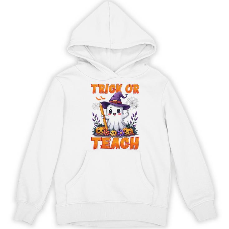 Trick Or Teach Teacher Halloween Ghost Pencil Floral Women's Hoodie, novelty gifts, funny gifts Trick Or Teach Teacher Halloween Ghost Pencil Floral Women's Hoodie, novelty gifts, funny gifts