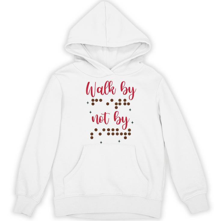 Visually Impaired Teacher Braille Bible Verse Walk By Faith Women's Hoodie, novelty gifts, funny gifts Visually Impaired Teacher Braille Bible Verse Walk By Faith Women's Hoodie, novelty gifts, funny gifts
