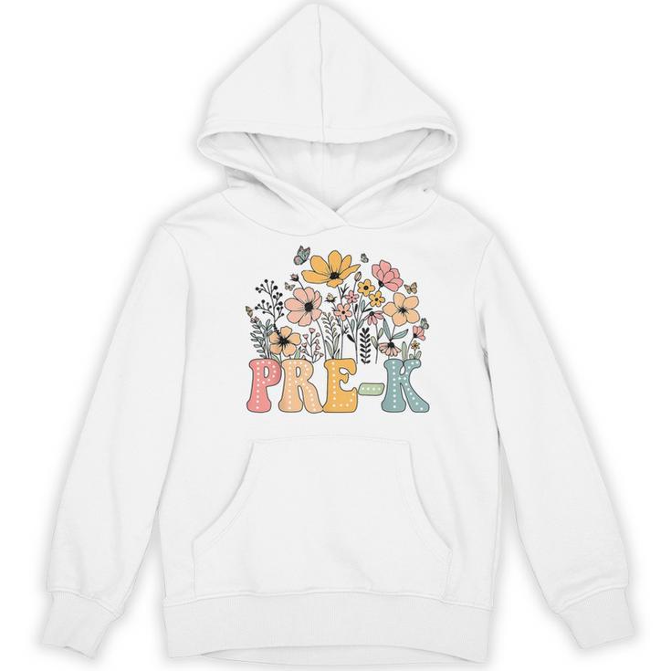 Wildflower Pre-K Preschool Team Floral Teacher Girls Women's Hoodie, novelty gifts, funny gifts