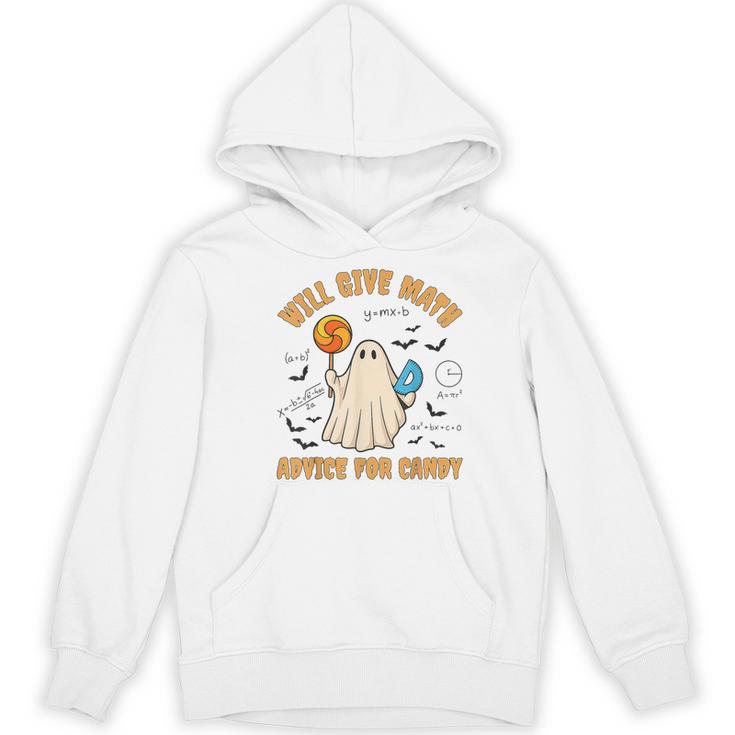 Will Give Math Advice For Candy Math Ghost Teacher Halloween Women's Hoodie, novelty gifts, funny gifts Will Give Math Advice For Candy Math Ghost Teacher Halloween Women's Hoodie, novelty gifts, funny gifts