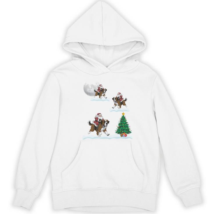 Xmas Lighting Tree Santa Riding Boston Terrier Christmas Women's Hoodie, novelty gifts, funny gifts