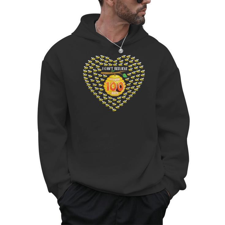 100 Days Of School Bee Hive Tree Hearts Teachers Student Kid Men Hoodie