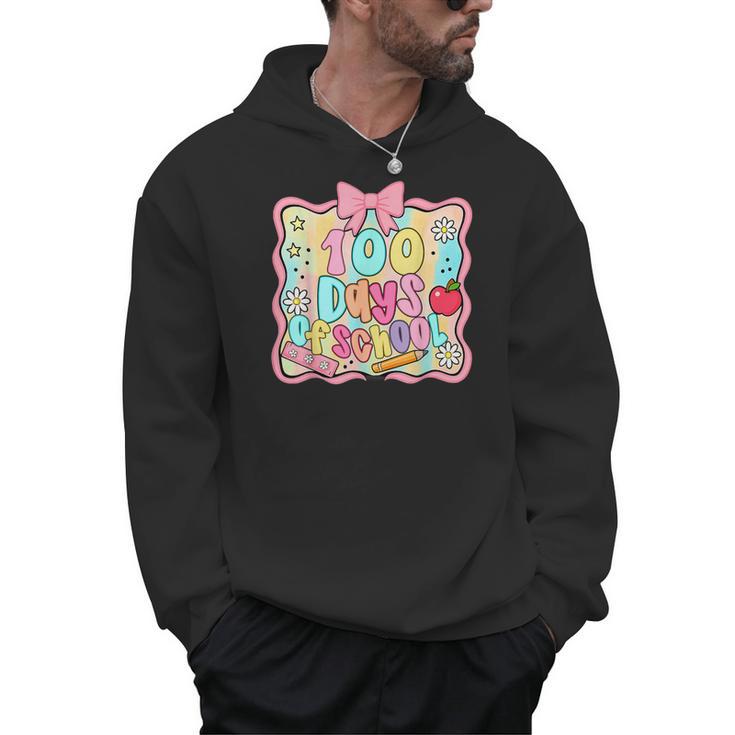 100 Days Of School Preppy 100th Day Of School Teacher Kids Men Hoodie