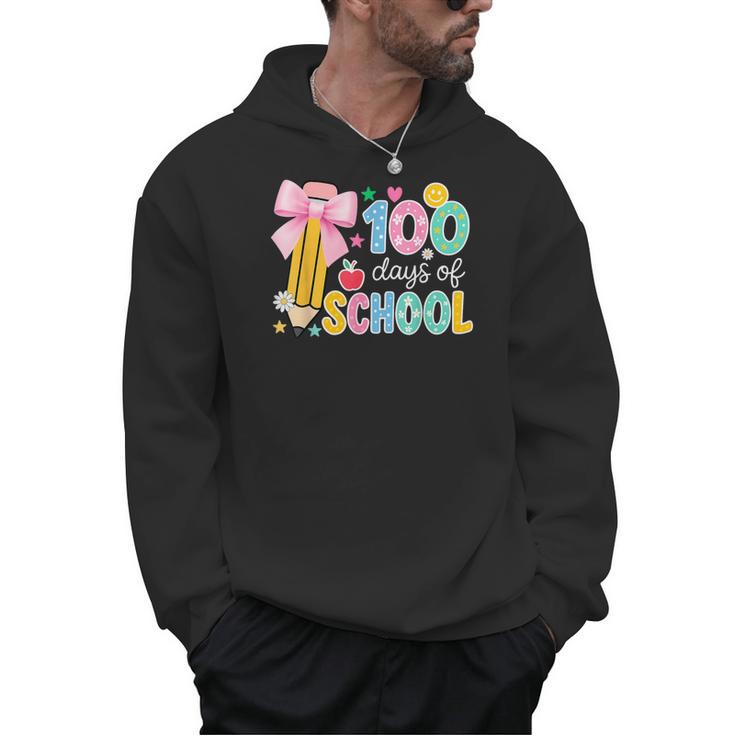 100 Days Of School Preppy 100th Day Of School Teachers Girls Men Hoodie