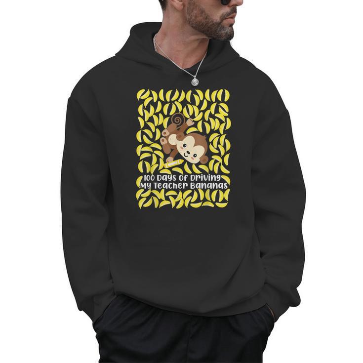 100th Day Of School Teacher Monkey Pun Banana For Men Women Girls Kids Men Hoodie