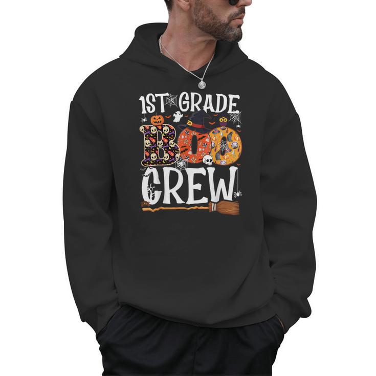 1st Grade Boo Crew Cute Ghost Halloween Teacher Kids Men Hoodie
