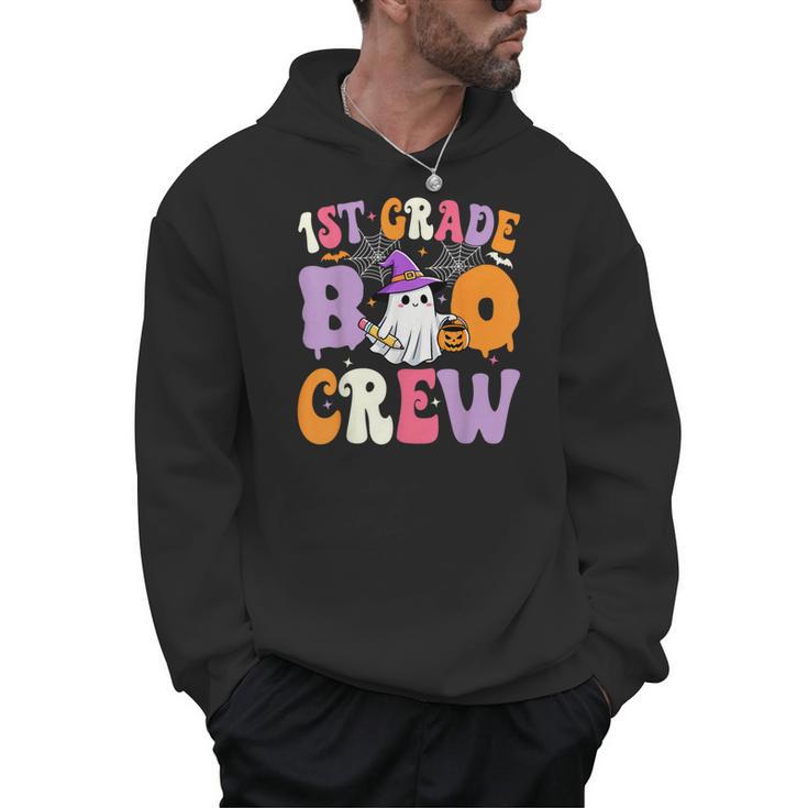 1st Grade Boo Crew Spooky First Grade Halloween Teacher Men Hoodie