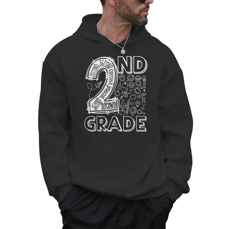 2nd Grade Typography Team 2nd Grade Teacher Back To School Men Hoodie