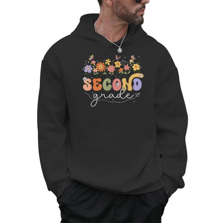 2nd Second Grade Teacher Wildflower Back To School Floral Men Hoodie