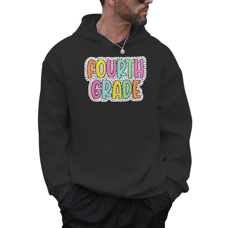 4th Grade Back To School Dalmatian Dots Teacher Student Men Hoodie