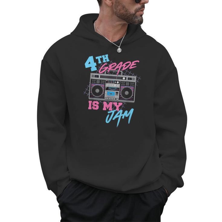 4th Grade Is My Jam Vintage 80s Boombox Teacher Student Men Hoodie