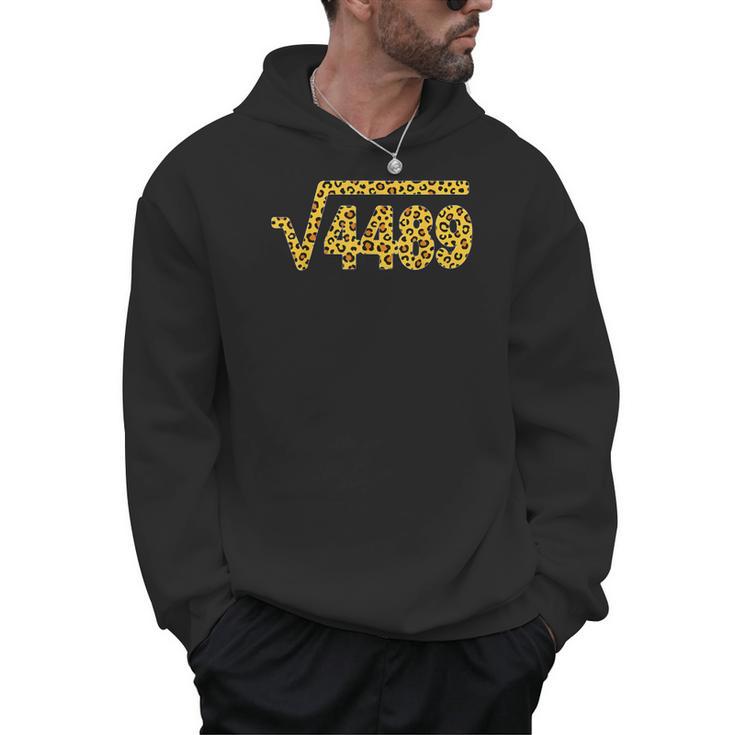 6 7 Leopard Pattern Meme Square Root 4489 Slang Math Teacher Men Hoodie