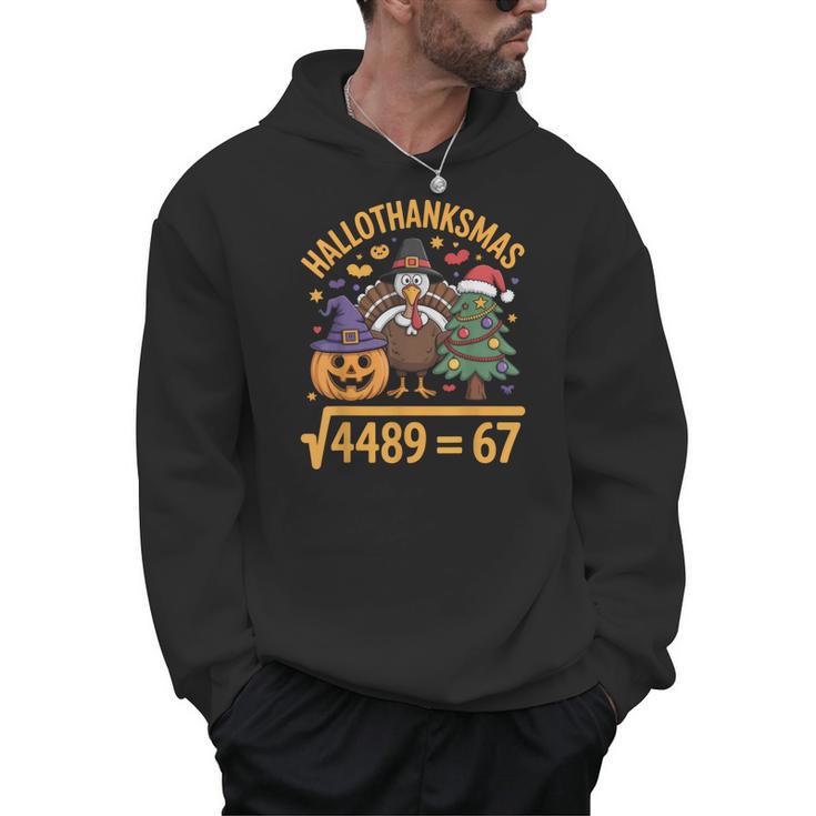 67 Meme Math Teacher Root 4489 Hallothanksmas Six Seven Men Hoodie