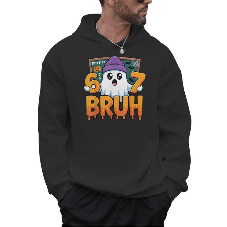 67 Teacher Ghost Six Seven Meme Math Equation Bruh Halloween Men Hoodie