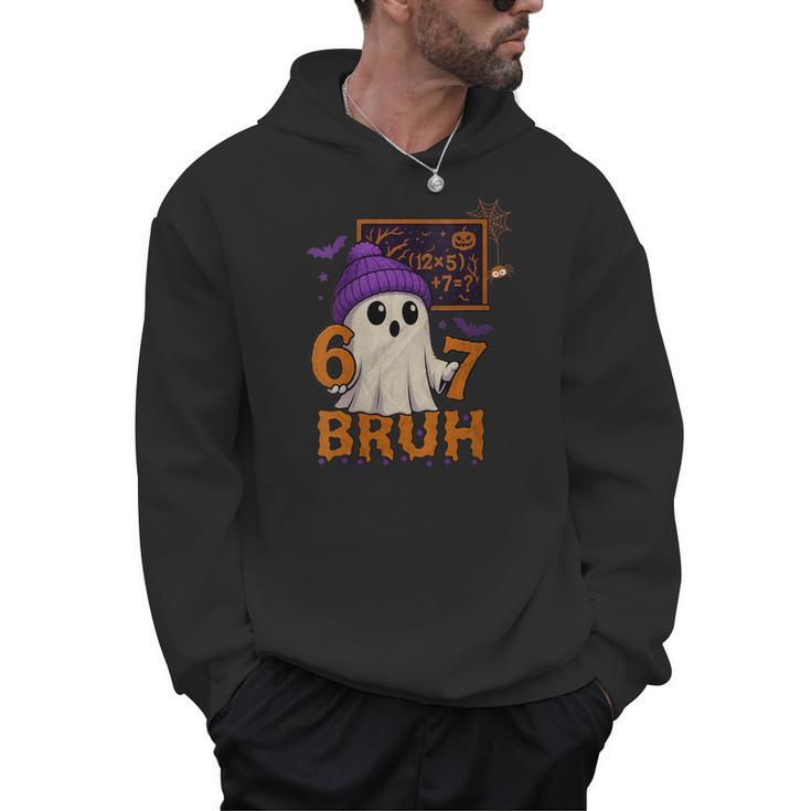 67 Teacher Halloween Ghost Six Seven Meme Math Equation Bruh Men Hoodie