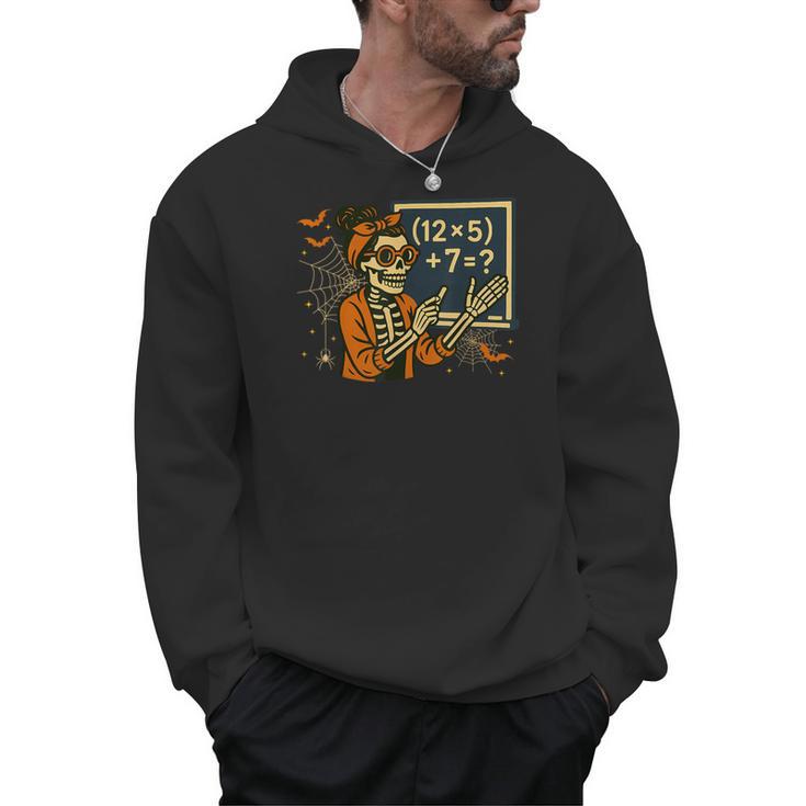 67 Teacher Halloween Skeleton Six Seven Meme Math Men Hoodie