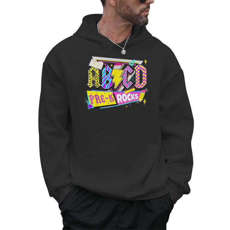 ABCD Pre-K Rocks Back To School PreK Kindergarten Teacher Men Hoodie