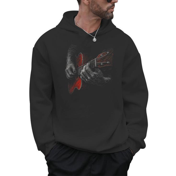 Acoustic Guitar Player Shirt Vintage Music Teacher Guitarist Men Hoodie