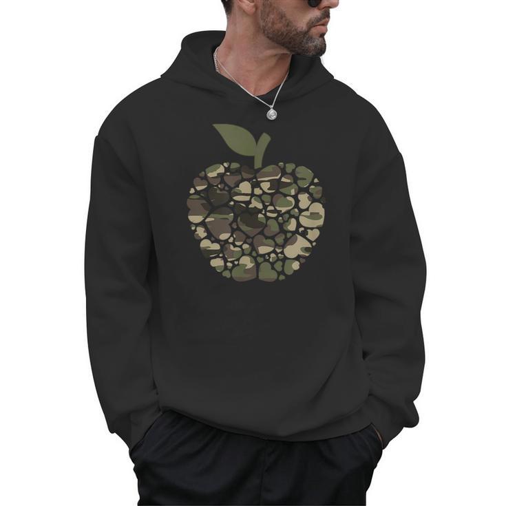 Apple Hearts Teacher Camouflage Clothing School Camo Apple For Men Women Girls Kids Men Hoodie